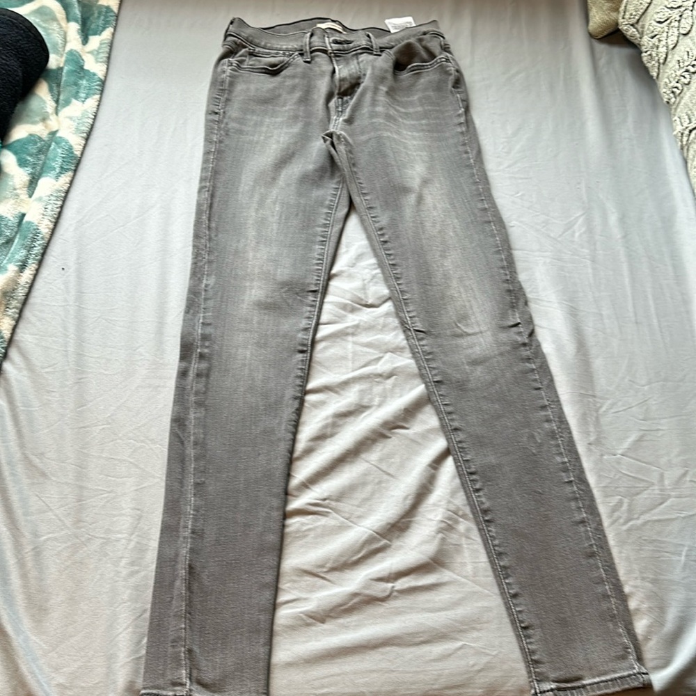 Levi’s pants skinny jeans grey color